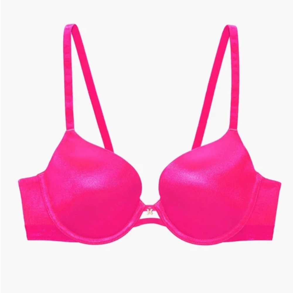 NWT SAVAGE FENTY Neon Pink CORE MICROFIBER T-SHIRT BRA 36DDD 36F
